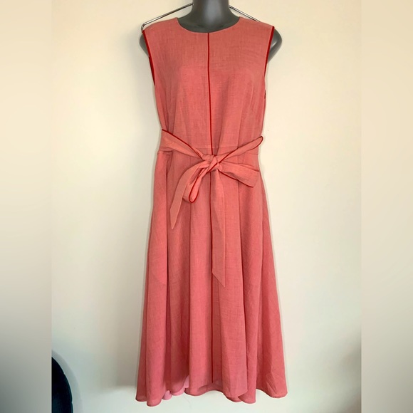 CEFINN belted Voile Midi Dress with pockets - Picture 1 of 7
